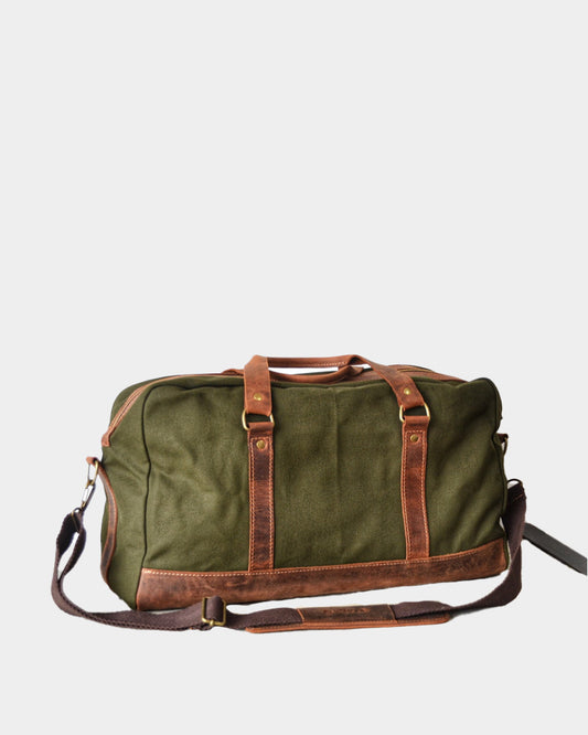 Bolso lona y cuero