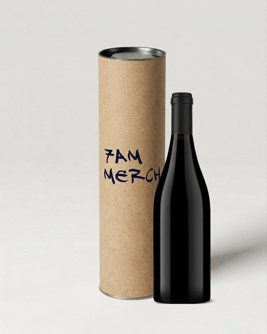 Vino premium con cilindro full color personalizado