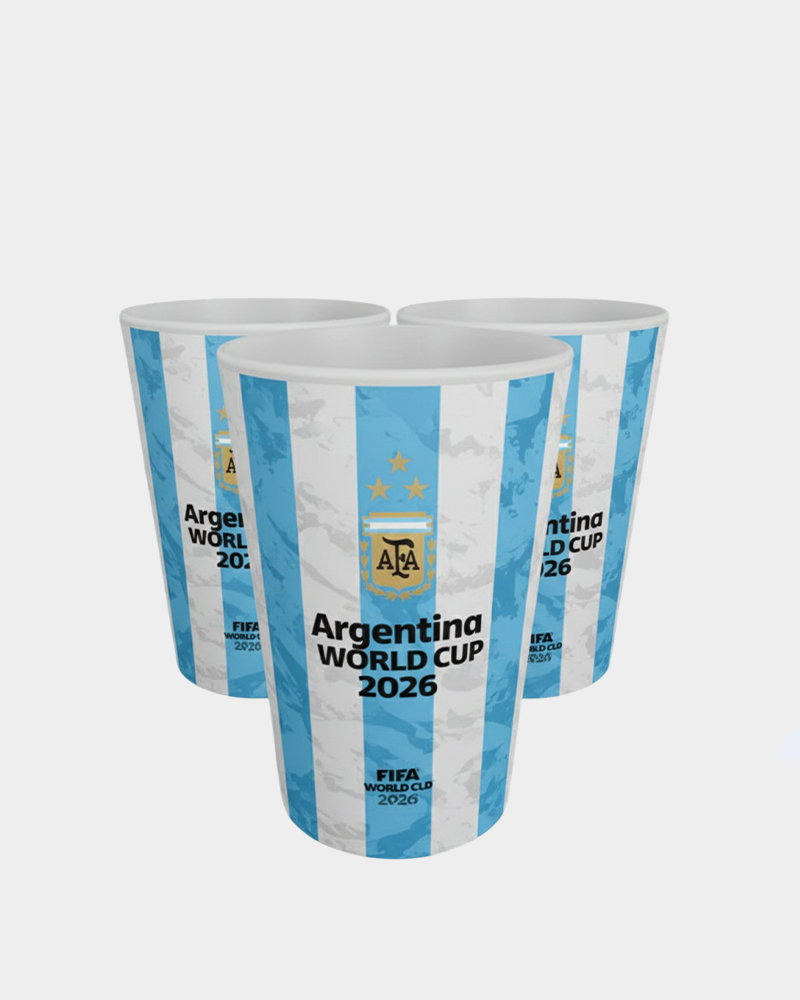 Vaso de plástico reutilizable Mundial 2026